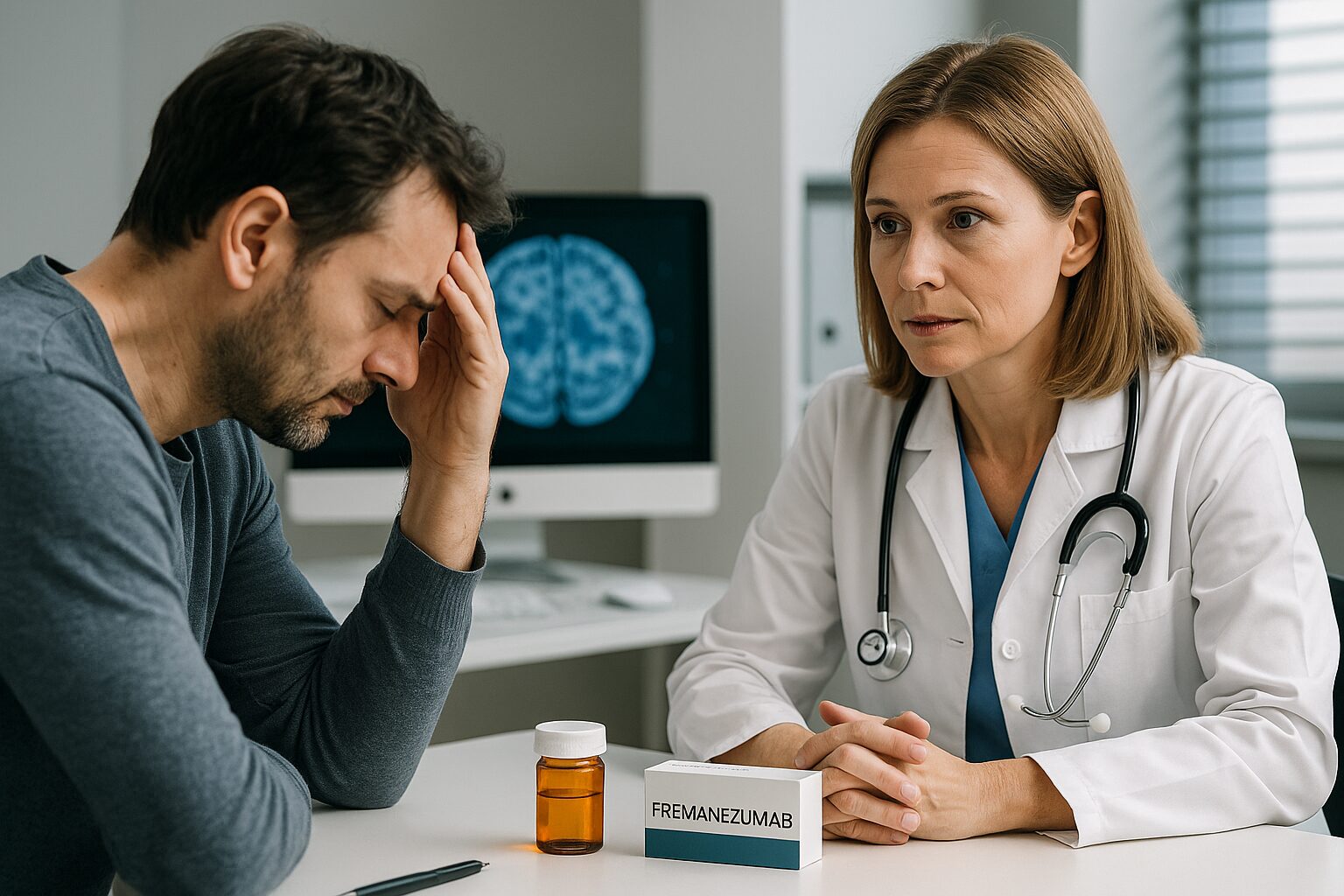 Fremanezumabe Mostra Eficácia no Tratamento Conjunto de Enxaqueca e Depressão Maior, Aponta Estudo UNITE
